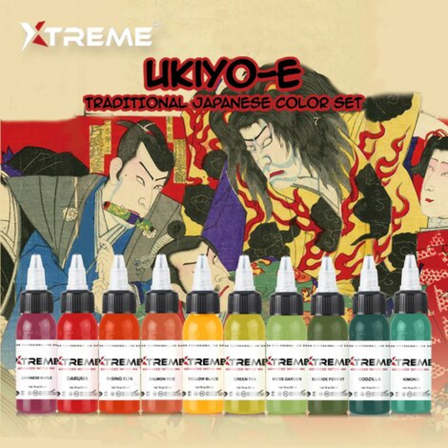Тату краска Xtreme Ink Ukiyo-E Traditional Japanese Color Set